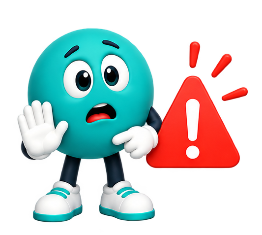 Dot with a warning sign